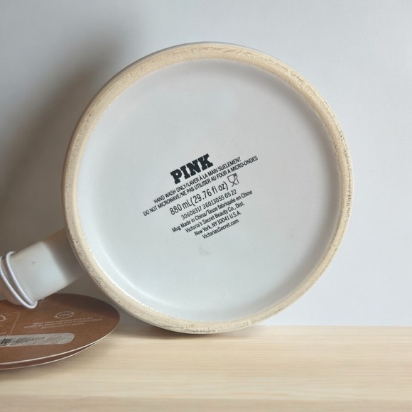 New PINK by Victoria’s Secret “Stay Cozy” Oversized Ceramic Mug 29.76 OZ NWT - Picture 7 of 7